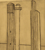 Louise Bourgeois. Plate 3 of 9, from the illustrated book, He Disappeared into Complete Silence, first edition (Example 12). 1947