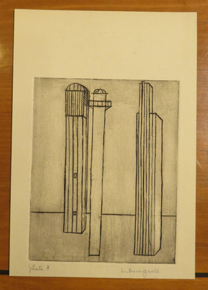 Louise Bourgeois. Plate 3 of 9, from the illustrated book, He Disappeared into Complete Silence, first edition (Example 12). 1947