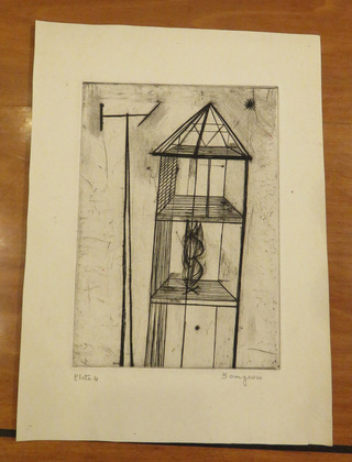 Louise Bourgeois. Plate 4 of 9, from the illustrated book, He Disappeared into Complete Silence, first edition (Example 12). 1947