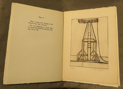 Louise Bourgeois. Plate 5 of 9, from the illustrated book, He Disappeared into Complete Silence, first edition (Example 12). 1947