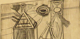 Louise Bourgeois. Plate 7 of 9, from the illustrated book, He Disappeared into Complete Silence, first edition (Example 12). 1947