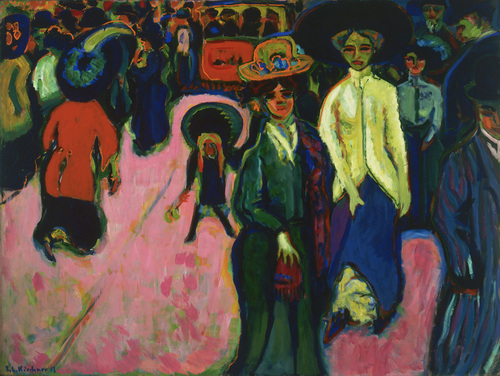 Ernst Ludwig Kirchner. Street, Dresden. 1908